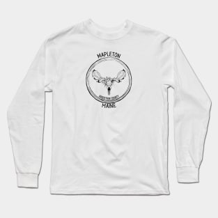 Mapleton Maine Moose Long Sleeve T-Shirt